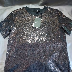 Woman's DKNY top with sequins